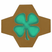 Lucky 4 Leaf irlandais Clover brun football balle (Plat)