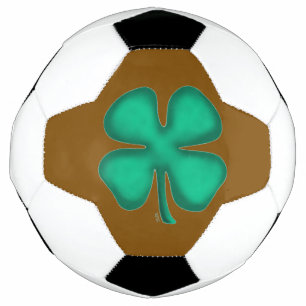 Lucky 4 Leaf irlandais Clover brun football balle