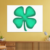 Lucky 4 Leaf Irlandais Clover imprimé en toile bla (Insitu(Salon))