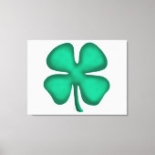 Lucky 4 Leaf Irlandais Clover imprimé en toile bla (Recto)