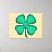 Lucky 4 Leaf Irlandais Clover tan impression toile (Recto)