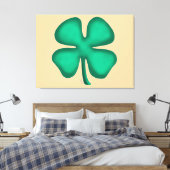Lucky 4 Leaf Irlandais Clover tan impression toile (Insitu(Chambre))
