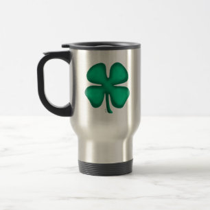 Lucky 4 Leaf Irlandais Clover tasse voyage inoxyda
