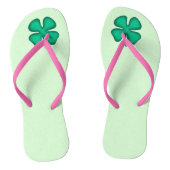 Lucky 4 Leaf Irlandais Clover tongs vert (Semelle)