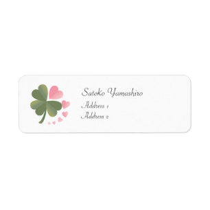 Lucky 4 Leaf Love Cover Return Address Label