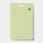 Lucky 4 Leaf Trèfle Irlandais badge vert petit (Avant)