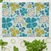 Lucky 4 Leaves Shamrocks Clover St. Patrick's Day Theedoek (Gevouwen)