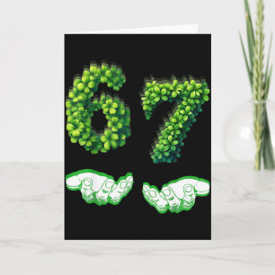 Lucky 67 Clover Nummer Funny Groene Shamrock St Pa Kaart