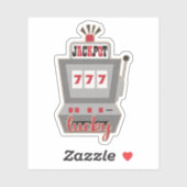 Lucky 777 Slot Machine Contour Sticker (Vel)