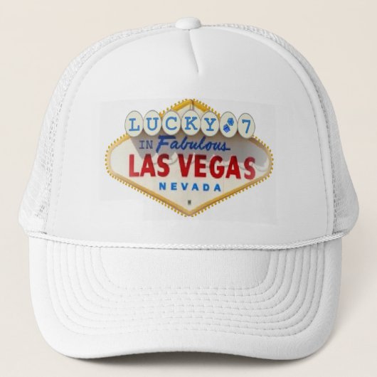 Lucky 7 avec Dice Bleu dans le Casquette fabuleux (Devant)