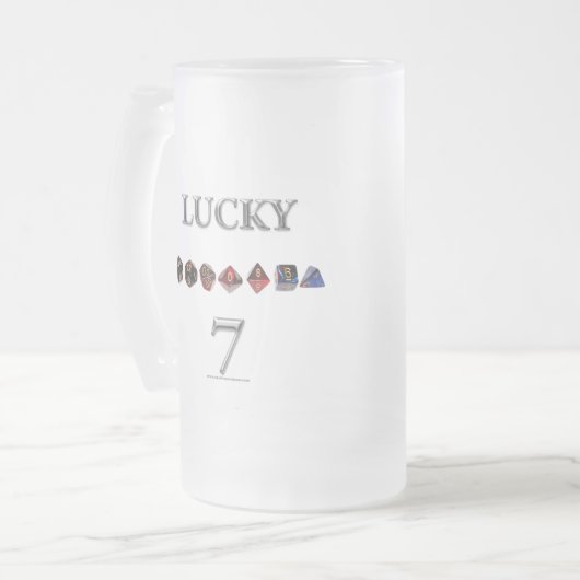 Lucky 7 matglas bierpul (Voorkant links)