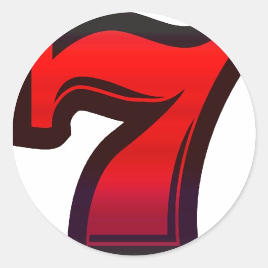 Lucky 7s ronde sticker (Voorkant)
