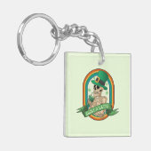 Lucky A Latte - Skelet, Koffie en Klavers Sleutelhanger (Voorkant Links)