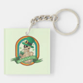 Lucky A Latte - Skelet, Koffie en Klavers Sleutelhanger (Achterkant)