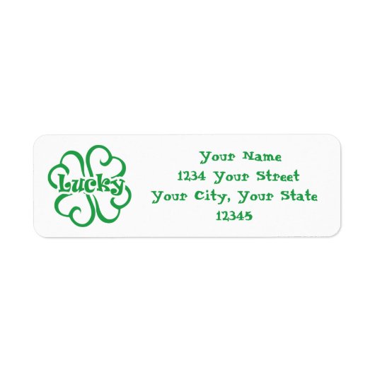 Lucky Address Label (Voorkant)