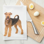 Lucky Airedale Theedoek (Quarter Fold)