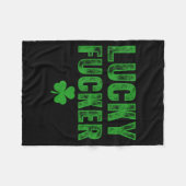 Lucky And Lucky Forer St Patricks Day Fleece Deken (Voorkant (Horizontaal))