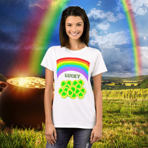 Lucky avec Rainbows, Gold et T-shirt Shamrock