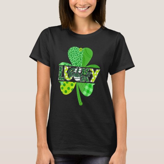 Lucky Baby Boy Girl St Patricks Day Irish Shamrock T-shirt (Voorkant)
