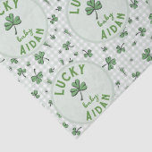 Lucky Baby St Patricks Day Green Clover Tissuepapier (Detail)