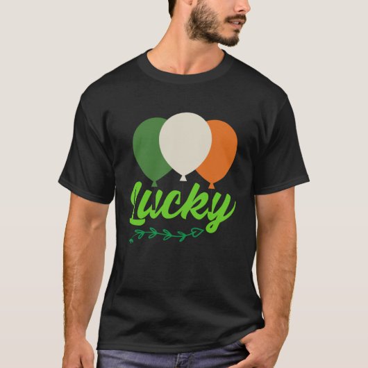 Lucky Balloons Irish Flag C Shamrock T-shirt (Voorkant)