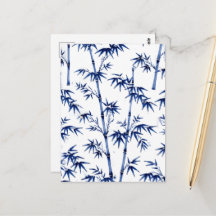 Lucky Bamboo Imari Style Blue White
