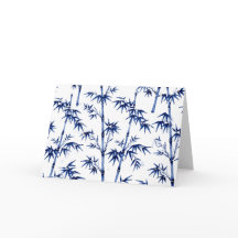 Lucky Bamboo Imari Style Blue White