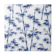 Lucky Bamboo Imari Style Blue White