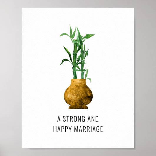 Lucky Bamboo Strong and Happy Marriage Poster (Voorkant)