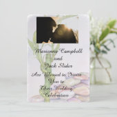 LUCKY BAMBOO  WEDDING INVITATIE KAART (Staand voorkant)