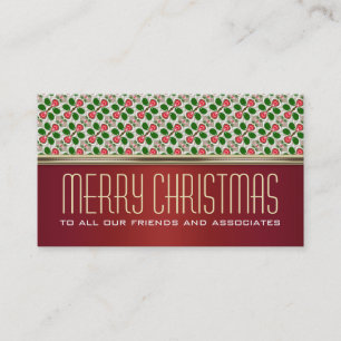 Lucky Berry Patroon Kerst Mini Kaarten Visitekaartje