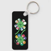Lucky Billiards Rechthoekige Sleutelhanger (Achterkant)
