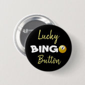 Lucky BINGO Button Black en Yellow (Voorkant /achterkant)