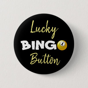 Lucky BINGO Button Black en Yellow