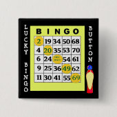 Lucky BINGO Button Green Cards Button (Voorkant)