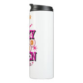 Lucky Bingo Queen/editable name Thermosbeker (Geroteerd rechts)