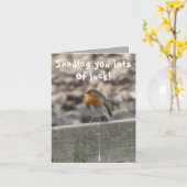 Lucky Bird Poo Bonne carte de chance (Fleur jaune)