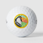 Lucky BIRDIE Toucan Golf Balls Golfballen (Voorkant)