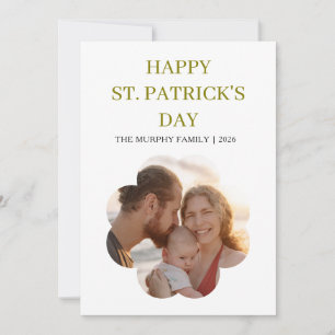Lucky Black Cat Shamrock Foto St. Patrick's Day H Feestdagenkaart