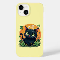 Lucky Black Cat: St. Patrick's Day Klaver & Coins