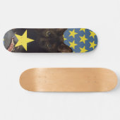 Lucky Black Cat w/Stars Skateboard (Horizontaal)