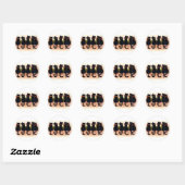 Lucky Black Cats Ronde Sticker (Vel)