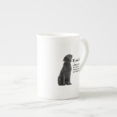 Lucky Black Lab Bone China Mok (Voorkant rechts)