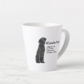 Lucky Black Lab Latte Mok (Rechterhoek)