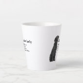 Lucky Black Lab Latte Mok (Voorkant)