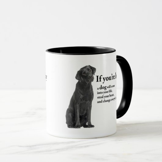 Lucky Black Lab Mok (Voorkant rechts)