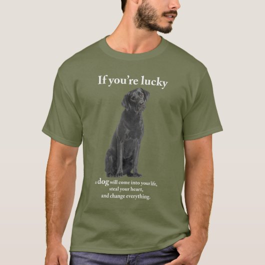 Lucky Black Lab T-shirt (Voorkant)