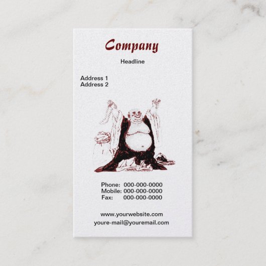 Lucky Bouddha Carte de visite (Devant)