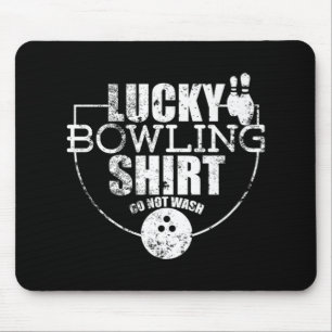 Lucky Bowling Fun Gift voor Bowlers Muismat