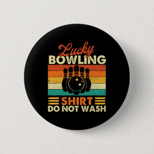 Lucky Bowling Shirt Niet Wassen - Bowler Bowling Ronde Button 5,7 Cm